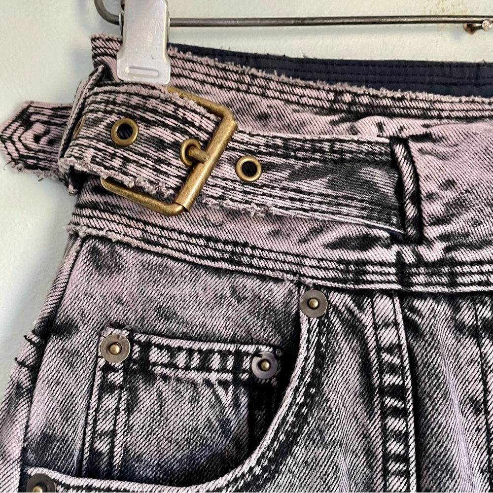 Ulla Johnson Albie Lilac Belted High Waisted Wide Leg Jeans Women’s 0 Acid Wash - Picture 8 of 16